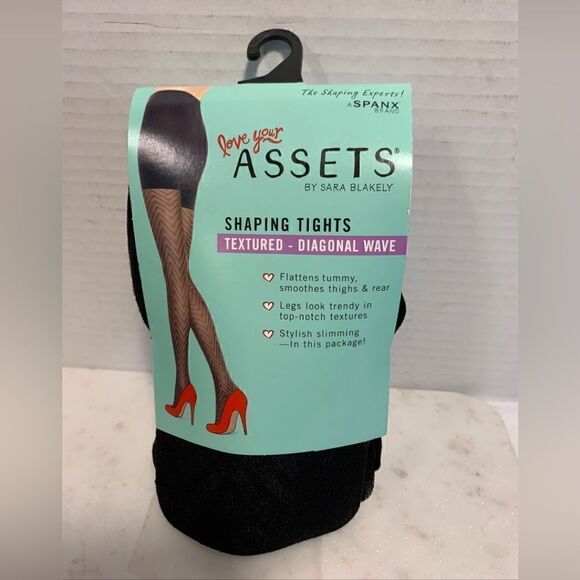Spanx Assets sz 4 Black Textured Diamond NetTights Style 2404 NWT lot of 5 - Picture 7 of 13